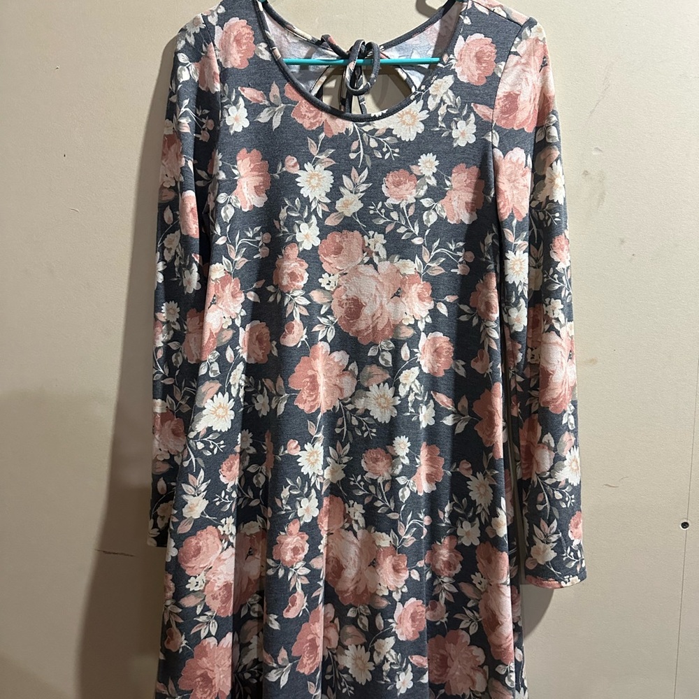 A. Byer Floral Long Sleeve Dress